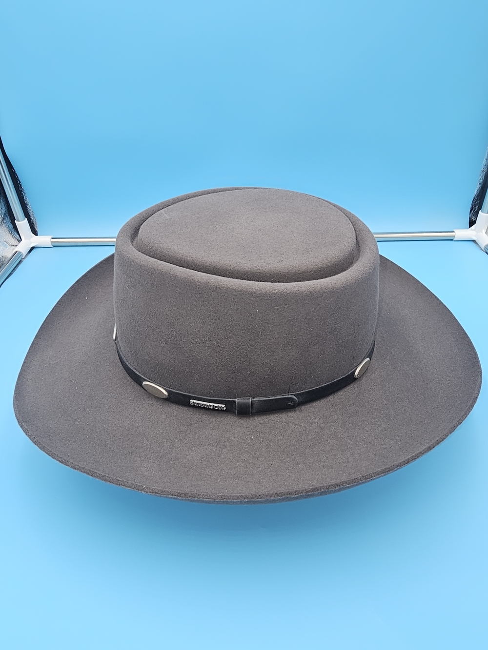 Stetson Gun Club "Gambler" - 5X Fur Felt In Gray, Size 7 - Picture 3 of 7